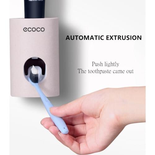 Wall Mounted Automatic Toothpaste Dispenser Dust-proof Toothbrush Holder Bathroom Accessories Set Toothpaste Squeezer