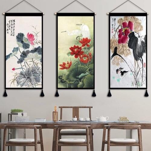 Chinese Peony Picture Poster Home Decor Living Room Wall Art Hanging Decorative Painting Girl Bedroom Decor Canvas Wall Painting