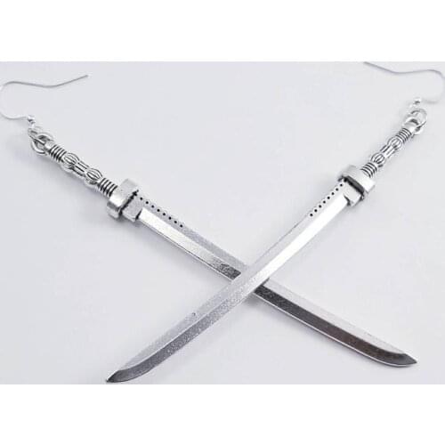 Sword Earrings, Katana Sword Earrings, Gothic Earrings, Medieval Sword Jewelry, 2021 Fashion Ladies Classic Earrings