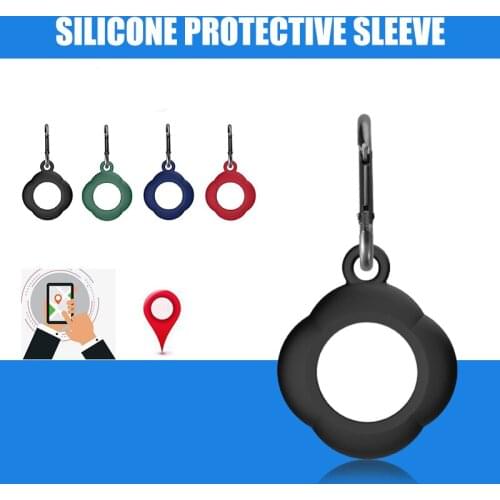 Silicone Cover For AirTags With Keychain Shockproof Anti-scratch Anti-fall Silicone Protective Case For Air Tags Protector