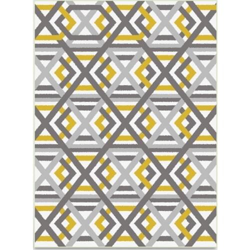 Nordic Style Carpets For Living Room Simple Yellow Grey Striped Carpet Big Size High Quality Home Mat Modern Thick Parlor Rugs