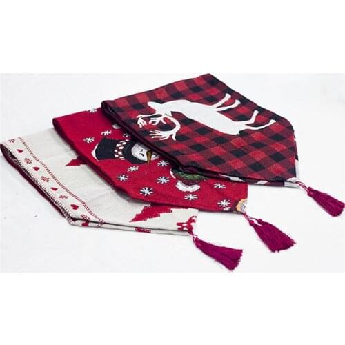 4 Styles Cotton and linen Tablecloth PlacematTools Decoration Christmas tree Elk Snowman Christmas Decorations Xmas Ornaments