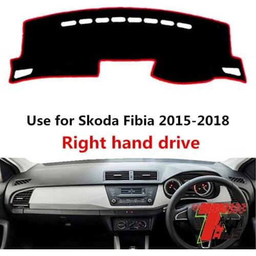 TAIJS Factory Classic Sport High Quality Polyester Fibre Car Dashboard Cover For Skoda Fibia 2015 2016 2017 18 Right hand drive