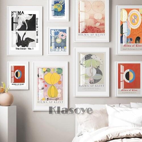 Hilma Af Klint Abstract Exhibition Museum Vintage Art Prints Poster Realism Wall Hanging Canvas Painting Mysticism Home Decor