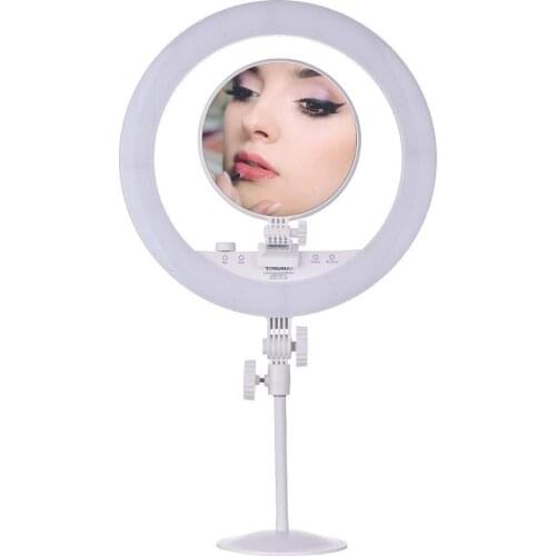 YONGNUO YN208 3200K-5500K Bi-Color LED Video Light Ring Type Beautify Fill Light Make-up Mirror Phone Holder Portrait Photograph