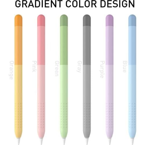 For Apple Touch pen Protective Sleeve Generation Silicone Protective Sleeve Generation Rainbow Gradient Color Silicone Pen Case