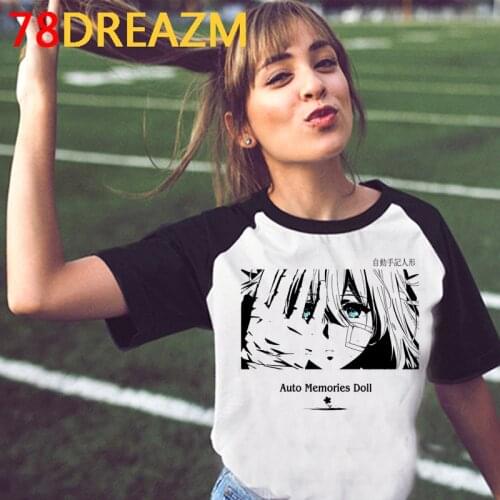 Violet Evergarden Saiki k summer top clothes female couple tumblr 2021 tshirt streetwear