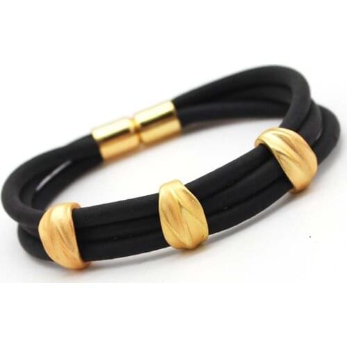 Strange Leather Bangles For Women Charm Bracelets Handmade Rubber Jewelry Gothic Cuff Bracelet Body Accessories