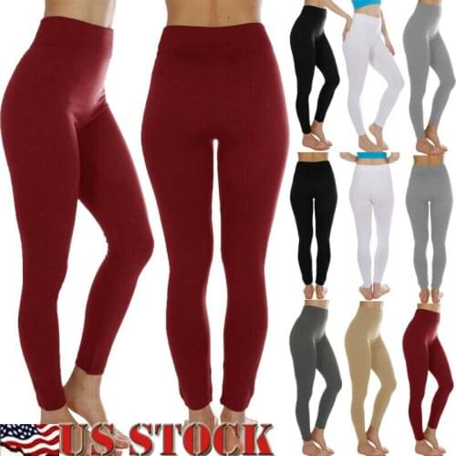 Ladies autumn and winter warm leggings plus velvet warm high waist sports fitness jogging pants Slim feet trousers