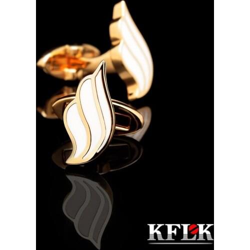 KFLK jewelry shirt cufflinks for Womens Brand cuff buttons Lady cuff links High Quality Gold-color abotoaduras guests
