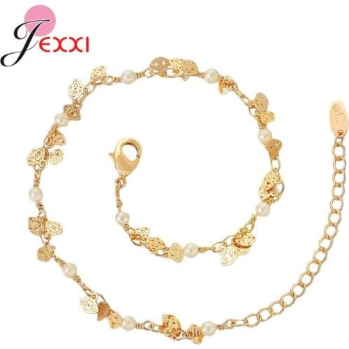 925 Sterling Silver Chain Hollow Pearl Bracelets Gold Plated Fashion Bracelets Fine Jewelry For Women Party Elegant Accessory