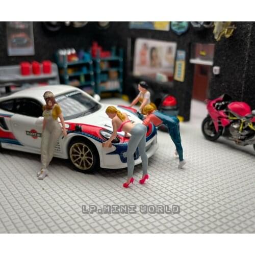 1/64 doll model repair girl car model doll decoration scene layout decoration gift collection toy free shipping