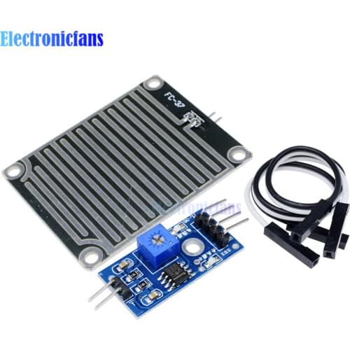 1Set Raindrop Detection Sensor Snow Rain Detector Weather Monitoring Module For Arduino 3.3V-5V