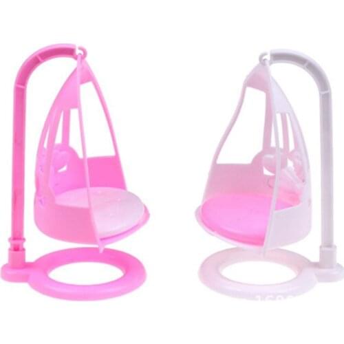 1pcs Doll House Decoration Kids Play House Toys Mini Dollhouse Swing Chair For Girl Doll Miniature Furniture Toys