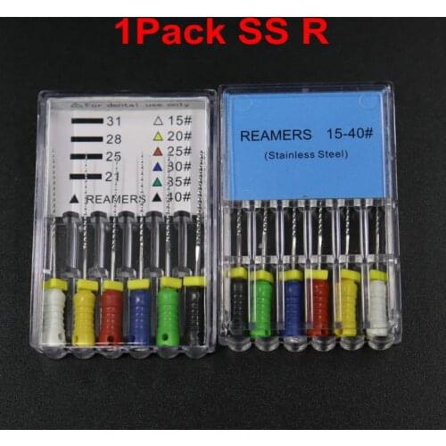 1 Pack Dental Expand Files Reamers 15-40# 25mm Stainless Steel Dental Root Canal Files for Endodontics