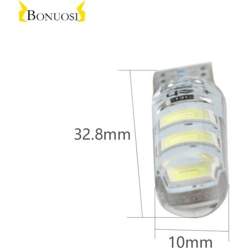 10pc T10 6SMD W5W 5630 5730 LED Car Light Canbus NO OBC ERROR Auto Wedge Lamp Parking Bulb Reading Lamps 12V white ice blue