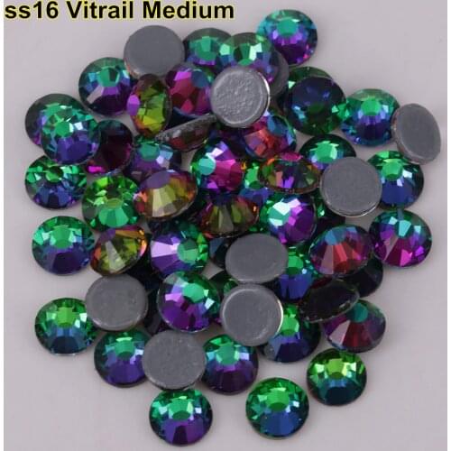 1440pcs/Lot, High Quality ss16 (3.8-4.0mm) Crystal Volcano Hotfix Rhinestones / Iron On Flat Back Crystals