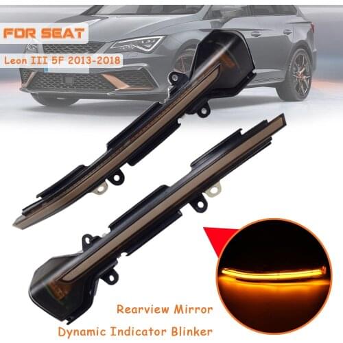 Dynamic LED Blinker Side Mirror Marker Turn Signal Light Lamp For SEAT Leon Mk3 Ibiza Mk5 Arona KJ7