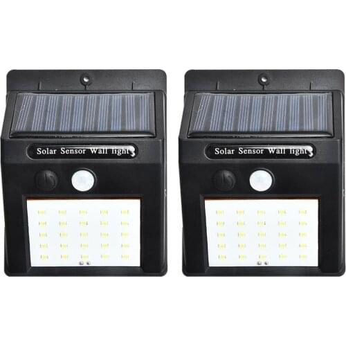 2pcs/set 20 LED Solar Lights Motion Sensor Wall Light Outdoor Garden Yard Lamp Waterproof Outdoor Waterproof Light