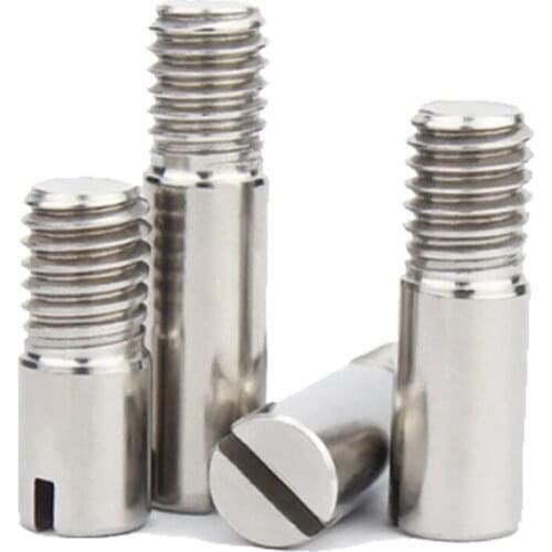 9pcs M2.5 diameter slotted external thread cylindrical positioning pin 6mm-16mm length GB878 stainless steel