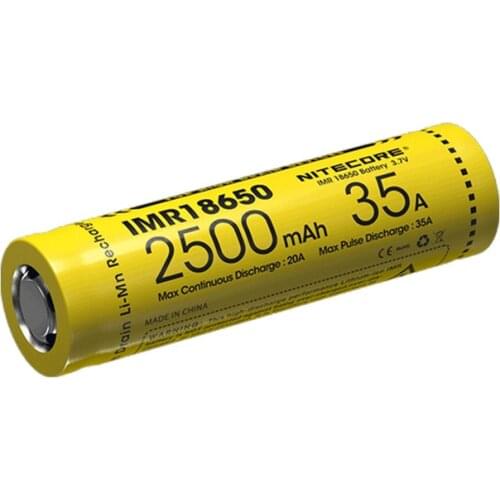NITECORE IMR18650 2500mAh 35A 3.7V High Drain battery
