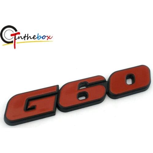 GTinthebox 1PC 3D Red G60 Rear Car Auto Badge ABS Emblem For VW Golf POLO Corrado CADDY MK2 G60