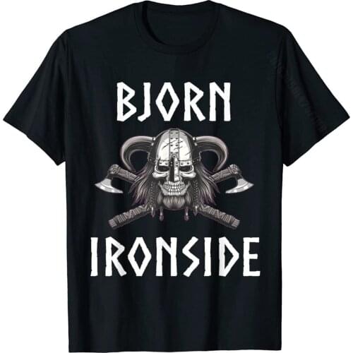 Bjorn Ironside Viking T-Shirt For Viking Warriors Lover T-Shirt Graphic Geek Tops Shirt Cotton T Shirt For Men Casual