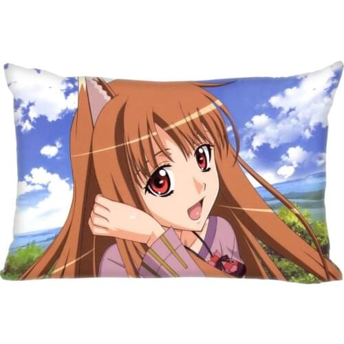 Big Size Spice And Wolf Pillowcase Home Wedding Decorative Pillow Cover Rectangle Zipper Pillow Cases Satin Fabric A12.21