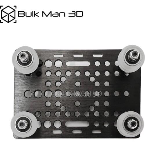 Black Anodized Aluminium V-Slot Gantry Plate Set 20 - 80mm with V-Slot Solid V Wheel Kit for CNC Machine Parts