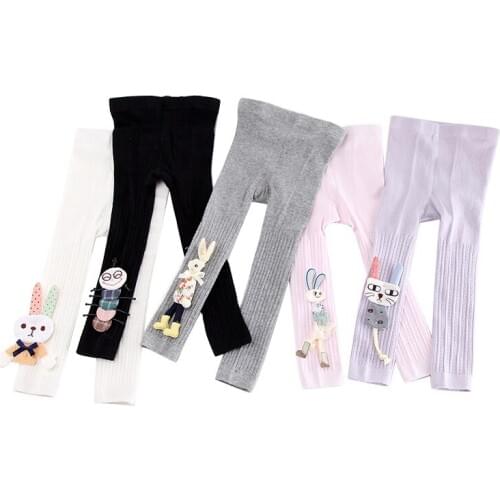 Kids Girl Pants Sports Leggings for Girl Spring Autumn Girls Leggings Toddlers Cotton Cute Rabbit Stretchy Trousers Princess Pan
