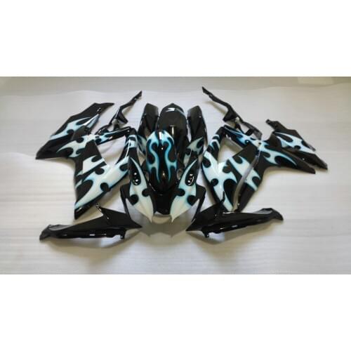 Injection mold Fairing kit for GSXR600 750 08 09 GSXR600 GSXR750 K8 2008 2009 flames white black Fairings set+gifts TP13