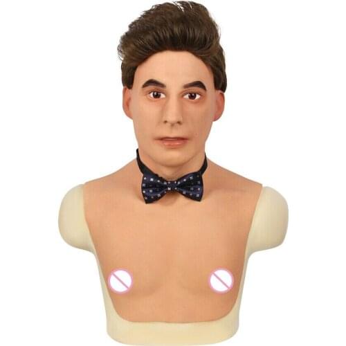 Halloween Mask Realistic Silicone Hood Mask Handmade Headdress for Young People Party Mask