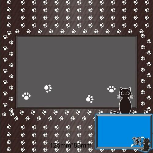125*83mm cat rectangle New Metal Cutting Dies Scrapbook paper decoration template Embossing DIY Paper Card Craft