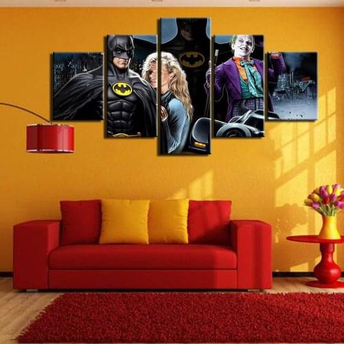 HD Print 5 Piece Modular Stylish Red Chair Modern Art Wall Living Room Wall Photo