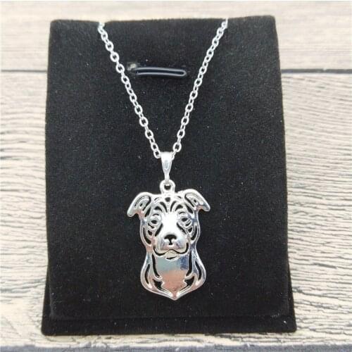 New Staffordshire Bull Terrier Necklace Trendy Style Staffordshire Bull Terrier Pendant Necklace Women Fashion Pet Dog Jewellery