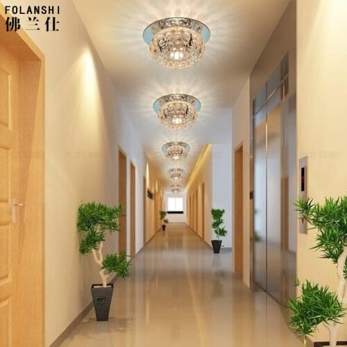 Modern entrance hall creative2017 new corridor lamp corridor lights LED crystal ceiling lamP lighting ZCL