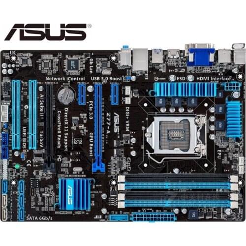 Asus Z77-A original mainboard DDR3 LGA 1155 32GB USB2.0 USB3.0 HDMI DVI VGA 22/32nm CPU Z77 used Desktop Motherboard PC BOARDS