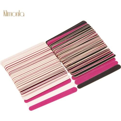 200Pcs/lot Wooden Nail File 180/180 Pink Sandpaper Grinding Manicure Polishing Tools Nail Buffer Files DIY or Salon Accessories
