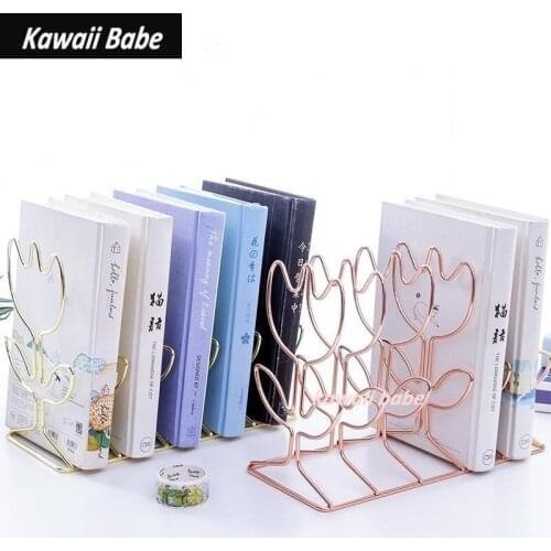 5 Grid File Storage Shelf Book Stand Book Holder Bookend lyofes Nordic Wrought Iron Book Organizer Holder for Home Office