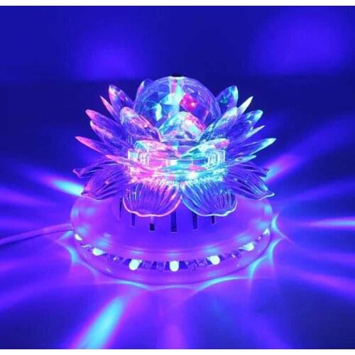 RGB Led Stage Light Magic Ball Party Club Stage Lighting Stage LED Colorful Lotus Lanterns UFO Rotation Home KTV Xmas Wedding