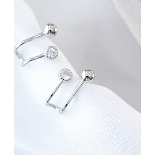 Modern Jewelry Stud Earrings 2021 New Personality Design Inlaid Zircon Metal Earrings For Women Jewelry Gifts