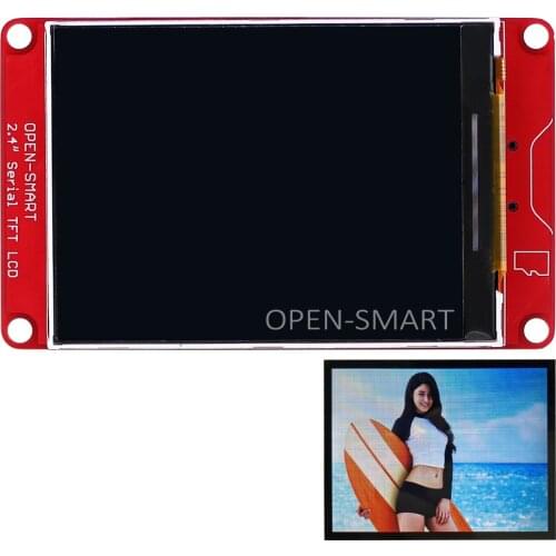 OPEN-SMART 2.4 inch UART Serial TFT LCD module Expansion Shield with TF card socket for Arduino