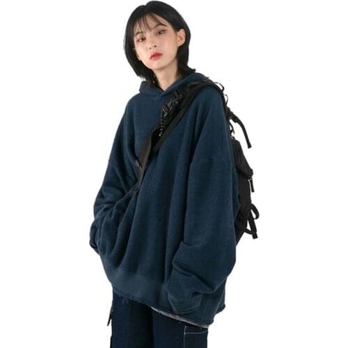 Spring/Autumn 2021 lazy wind-guard Korean version of the couple loose oversize hooded jacket small crowd tide