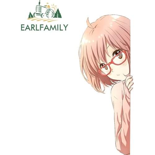 EARLFAMILY 13cm x 5.2cm For Mirai Kuriyama Peek Car Stickers Waterproof Decal Vinyl Motorcycle Personality Decals Decoration