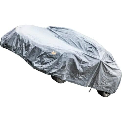 Waterproof Car Cover 2 Layer Heavy Duty Cotton Lined UV Protection - Size Large L Protects against Snow/Acidic Rain/Dust/UV Rays
