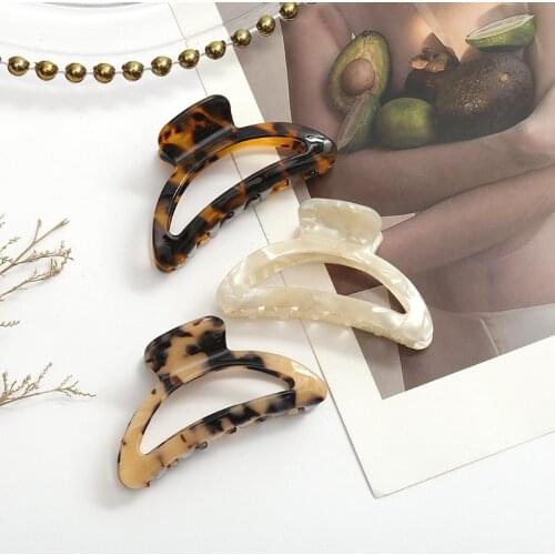 Large Leopard Print Acrylic Hairpins Clip Accetate Hair Claws for Women Girl Hair Crab Accessories Headdress ins NEW