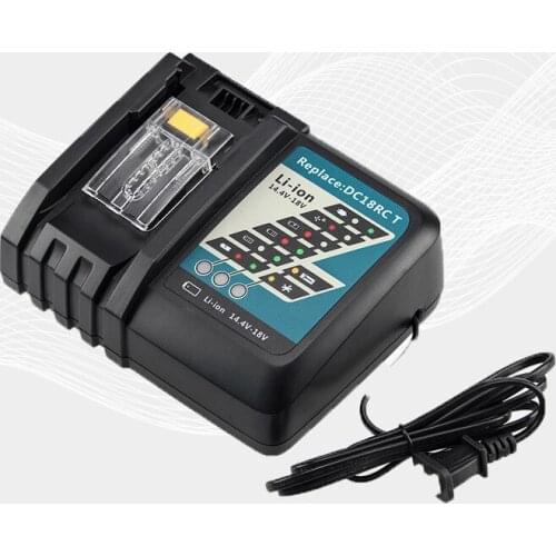 NEW DC18RCT Li-ion Battery Charger 6A Charging Current for Makita 14.4V 18V BL1830 Bl1430 DC18RC DC18RA Power Tool High Quantily