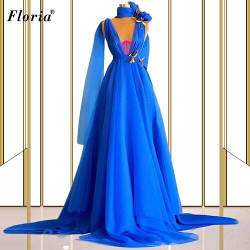 Royal Blue Celebrity Dresses Sleeveless Sexy Runway Dresses For Women Elegant Grand Party Evening Dresses вечернее платье 2021