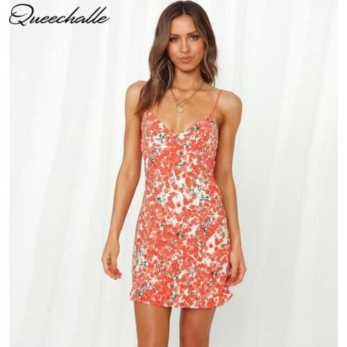 Summer Boho Beach Dress Women V neck Vintage Floral Print Sleeveless Sweet Dresses Casual Mini Dress New 2021 Female Vestidos