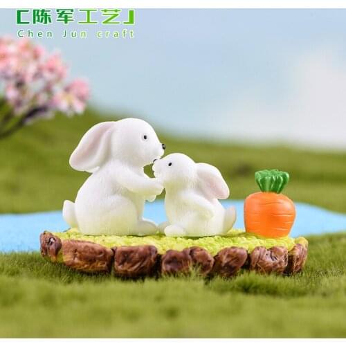 1set Rabbit Swan Bear Snowman Figurine Decoration Craft Miniature Model Home Decor Cute Accessories Desktop Garden Decoration